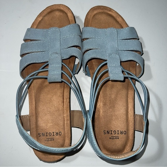 Earth Origins Leather Sling-Back Sandals Laney Moroccan Blue size 8.5M - Picture 10 of 11